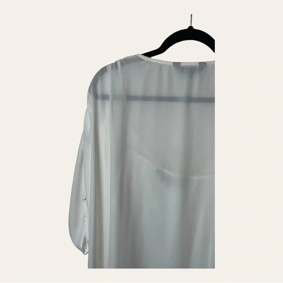 0986. RACHEL RACHEL ROY SHORT SLEEVE TOP CINCHED SLEEVES WITH TIE SIZE 1X - Picture 11 of 11